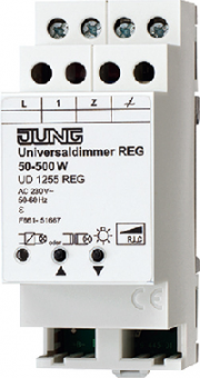 JUNG Мех Универсальный светорегулятор на DIN-рейку 50-500W/VA (UD1255REG)