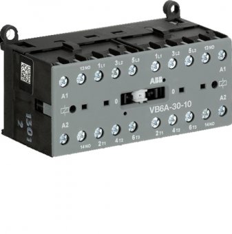 Миниконтактор реверсивный VB6A-30-10 9A (400В AC3) катушка 24В АС