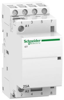 Модульный контактор iCT Acti 9 Schneider Electric 25A 3НО 220В/240В АС 50ГЦ