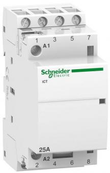Модульный контактор iCT Acti 9 Schneider Electric 25A 4НО 220В/240В АС 50ГЦ