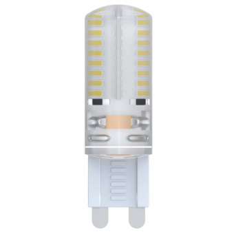 Лампа светодиодная Volpe серии Simple LED JCD, 220V, 2.5W, цоколь G9, с силиконовым покрытием, нейтральный белый (4500К), прозрачная