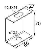 DKC Кронштейн PL=облегч. для подвеса лотка металл. (BML1007)