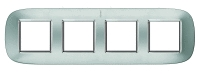 Axolute декоративные накладки в форме эллипса, метализированные, цвет зеракльный алюминий, на 2+2+2+