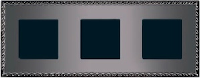 Рамка на 3 постa, TOLEDO, гор/верт. цвет graphite