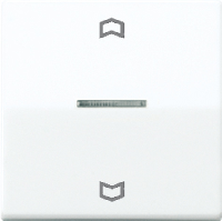 JUNG АS 500Бел антибактериальный Накладка нажимного электронного жалюзийного выключателя (ABAS5232W