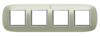 Axolute декоративные накладки в форме эллипса, глянцевые, цвет светлый титан, на 2+2+2+2 модуля