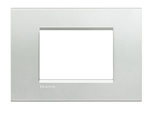 LivingLight Рамка прямоугольная, 3 модуля, цвет Серебро
