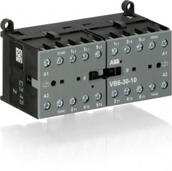 Миниконтактор реверсивный VB6-30-10-P 9A (400В AC3) катушка 230В АС