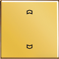 JUNG LS 990 Блеск золотаНакладка нажимного электронного жалюзийного выключателя с ДУ (радио) (GO523