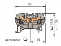 Клемма D1,5/4.N.4L пруж. 1.5мм.кв. синяя