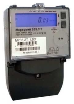 Счетчик электроэнергии Меркурий 203.2T LBО однофазный многотарифный с PLC-модемом