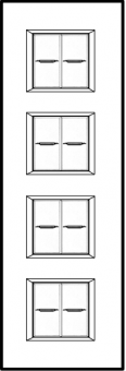Axolute декоративные накладки прямоугольной формы, стекло, цвет черное стекло, на 2+2+2+2 модуля