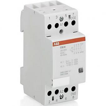 Модульный контактор ABB ESB 24-13 на 24 Ампера (1 нормально-открытый и 3 нормально-закрытых контакта) 12В