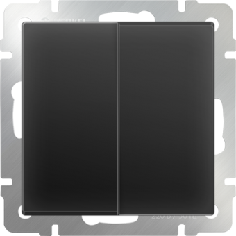 Выключатель двухклавишный проходной Werkel (черный)