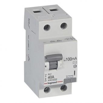 Выключатель дифференциального тока Legrand RX3 100мА 40А 2-полюсный, тип AC