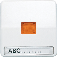 JUNG CD 500/CD plusБел Клавиша 1-я с/п с оранжевой линзой с полем для надписи (CD590NAKOWW)