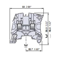 Изолятор ES-4 Торц. для одноур.проходных.клемм 4-16мм.кв.и для некоторых клемм с разъединителем