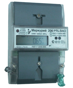 Счетчик электроэнергии Меркурий 206 RN однофазный многотарифный с ЭП и интерфейсом RS485
