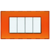 Накладка на 4 модуля, Желе оранжевое