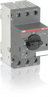 Автомат ABB MS116-0.25 50 кА с регулируемой тепловой защитой 0.16A - 0.25A