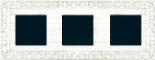 Рамка на 3 поста, SAN SEBASTIAN PROVENCE, гор./верт, цвет white decape