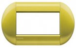 LivingLight Рамка овальная, 4 модуля, цвет Лимон