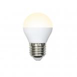 Лампа светодиодная Volpe серии Optima LED 6W, цоколь Е27, матовая, теплого свечения (3000K), шар