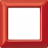 Рамка 1-кратная для вертикальной и горизонтальной установки; красная