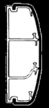 DKC In-Liner Front Канал-плинтус 3 отд 68,5x22,5 TCN W длина 2м. (9651)