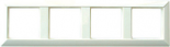Рамка 4-кратная для вертикальной и горизонтальной установки; белая