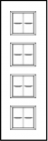 Axolute декоративные накладки прямоугольной формы, анодированные, цвет темное серебро, на 2+2+2+2 мо