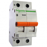 Автоматический двухполюсный выключатель Schneider Electric BA63 