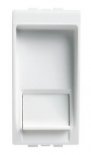 LivingLight Розетка телефонная, RJ12, безинструментальная размер 1 модуль, цвет белый