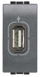 LivingLight Зарядка USB для мобильных устройств, размер 1 модуль, цвет антрацит