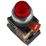 Кнопка ABLFP-22 красный d22мм неон/240В 1з+1р ИЭК