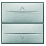 Axolute 2-х кнопочный переключатель  16 А, 1Р 1-0-2 – 2 модуля, цвет алюминий