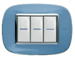 Axolute декоративные накладки в форме эллипса, прозрачные, цвет голубая карамель, на 3 модуля