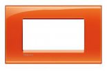 LivingLight Рамка прямоугольная, 4 модуля, цвет Оранжевый