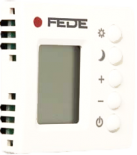 Fede Терморегулятор многофункциональный с LCD монитором и датчиком 4 м, белый