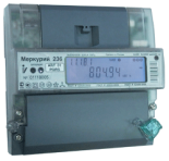 Счетчик электроэнергии трансформаторного подключения Меркурий 236 ART-03 PQL 5(10)А трехфазный (380В) многотарифный, на DIN-рейку, PLC-I