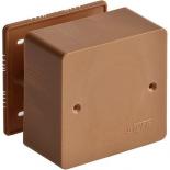 Коробка распаячная открытой проводки под кабель-канал Ruvinil Tyco (85x85x42 мм) коричневая