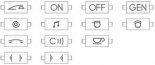 LivingLight Набор вставок для сменных клавиш Axial, 13 вариантов по 5 штук, цвет белый