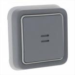 Кнопочный выключатель с подсветкой с нормально-открытым и нормально-закрытым контактами 10А Legrand Plexo IP55 серый