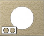 Рамка обтянутая тканью на два поста Legrand Celiane песочного цвета с орнаментом