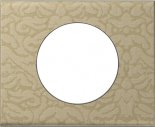 Рамка обтянутая тканью на один пост Legrand Celiane песочного цвета с орнаментом