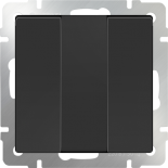 Выключатель трехклавишный Werkel (черный)