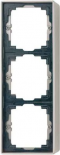 JUNG LS 990 Алюминий Коробка 3-я для накладного монтажас встроенной рамкой и основанием (AL2583A-L)