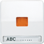 JUNG CD 500/CD plusБел Клавиша 1-я с/п с оранжевой линзой с полем для надписи (CD590NAKOWW)