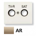 Накладка для TV-R-SAT розетки, серия OLAS, цвет песочный