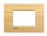 LivingLight Рамка прямоугольная, 3 модуля, цвет Бамбук